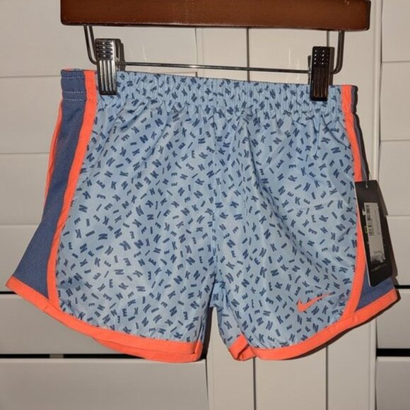 NEW NIKE Little Girls' Dri-FIT Tempo Sport Gym Running Built In Brief Shorts 6 7 - Picture 1 of 3